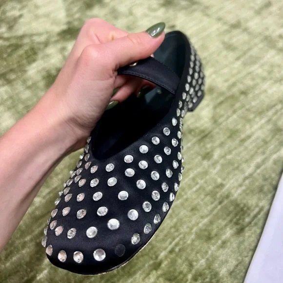 Reformation Black Studded Flats - Picture 3 of 5